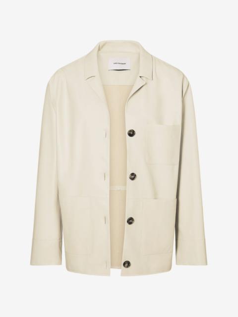 Yves Salomon button leather jacket
