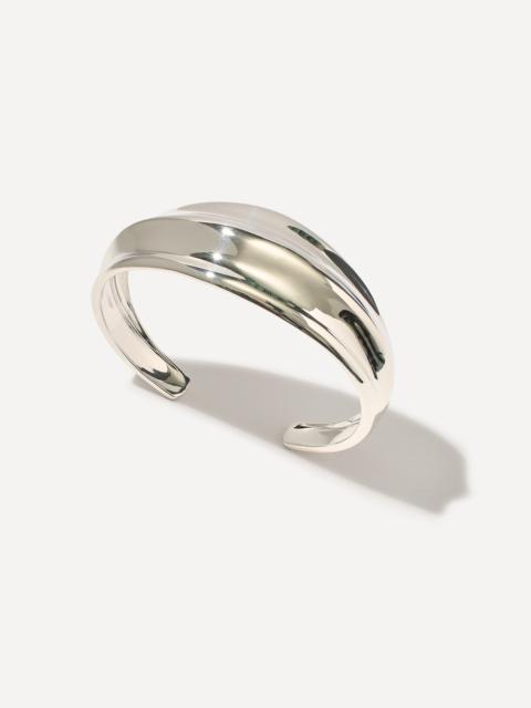 Otiumberg Silver-Plated Wave Cuff Bracelet
