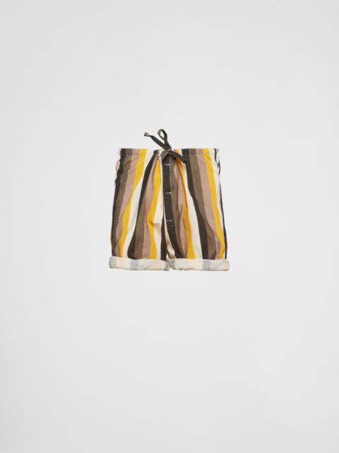 Prada Printed cotton Bermuda shorts