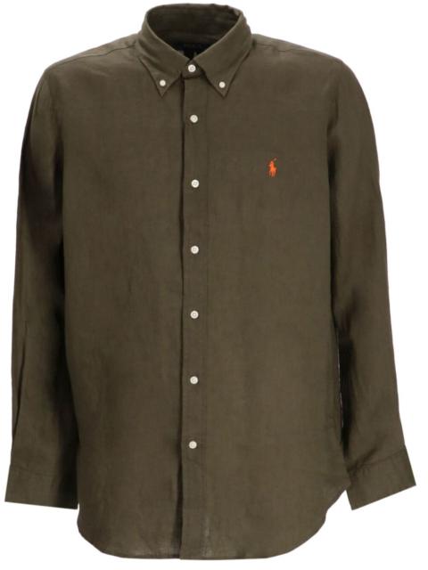 Polo Ralph Lauren logo-embroidered linen shirt
