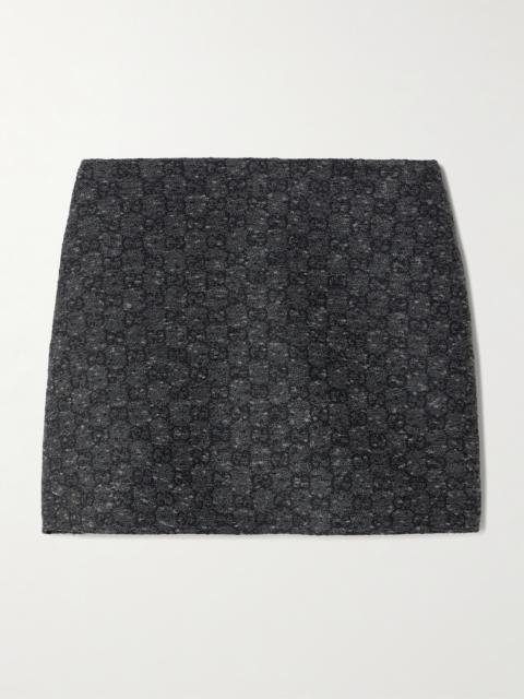GUCCI Wool-blend Tweed Jacquard Mini Skirt