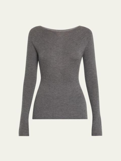 Altuzarra Lee Boat-Neck Long-Sleeve Cashmere Sweater