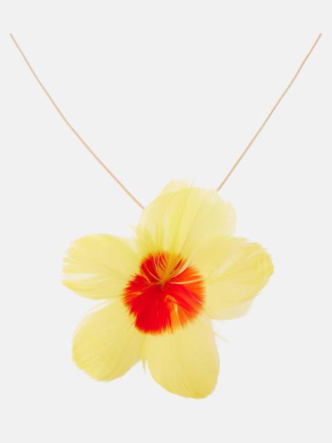 Hibiscus pendant necklace