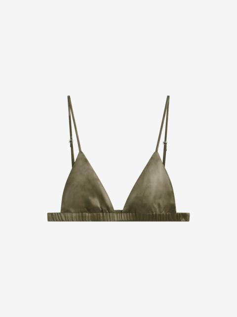 The Frankie Shop Nina Silk Bralette - Olive