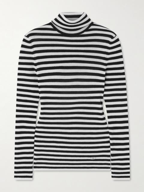 Valentino Striped Wool Turtleneck Sweater