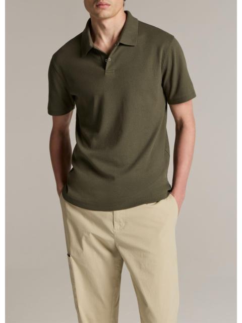 Vince Mesh-Knit Cotton-Blend Snap Polo Shirt