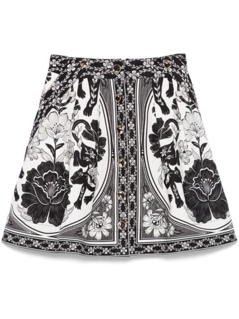 FARM RIO Flower Leopard mini skirt