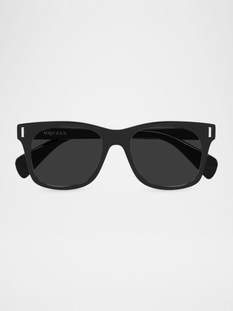 Alexander McQueen Men & apos;s AM0551S-001 Acetate Square Sunglasses