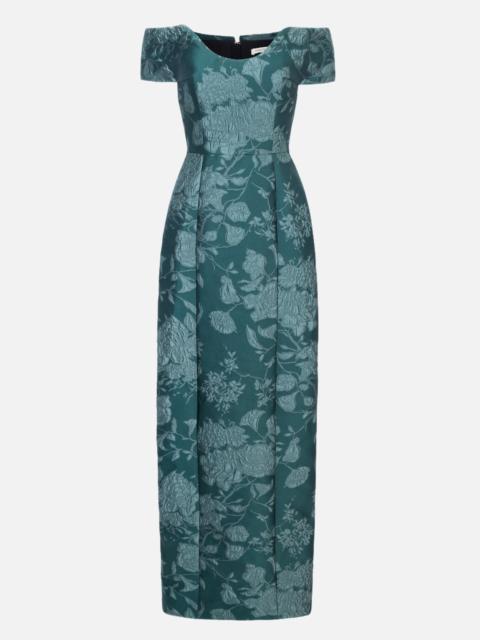 EMILIA WICKSTEAD Aislinn Dress In Dark Green Graphic Floral