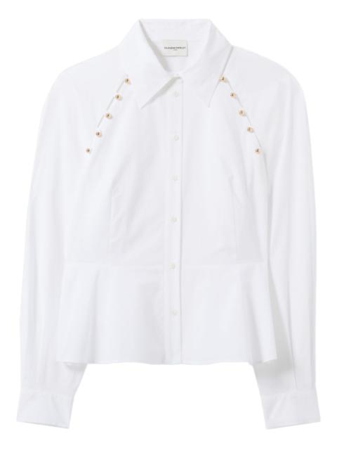 Claudie Pierlot button-detail peplum shirt