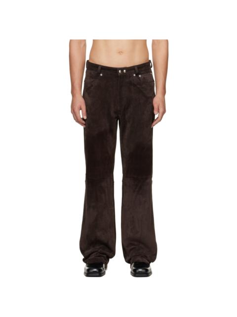 Our Legacy Brown Carlson Cut Leather Pants