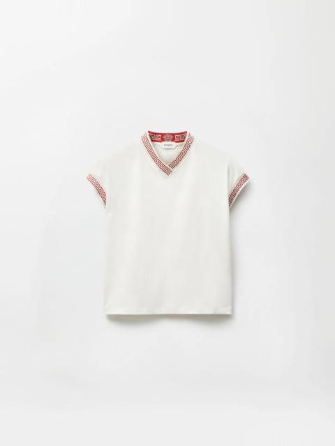 VERSACE Jacquard Stretch Cotton-Jersey T-Shirt