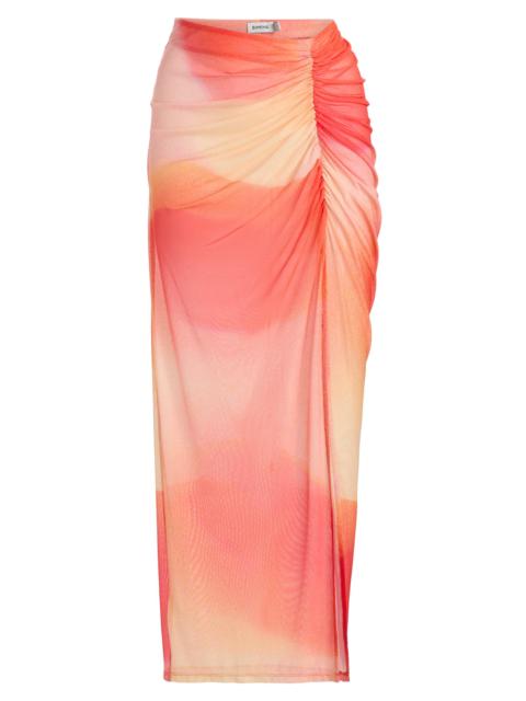 SIMKHAI Women's Kensingten Ombré Midi-Skirt - Golden Hour