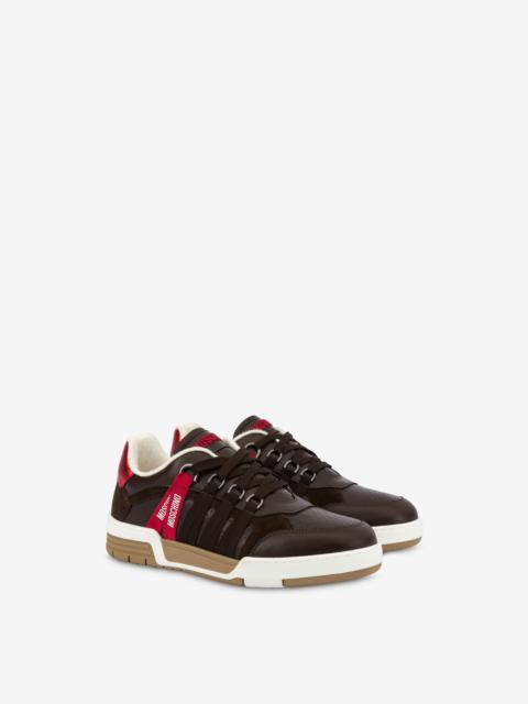 Moschino STREETBALL SNEAKERS CALFSKIN AND SUEDE