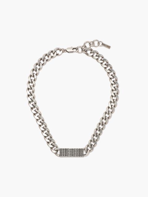 Marc Jacobs THE BARCODE MONOGRAM ID CHAIN NECKLACE