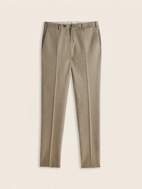 SLOWEAR Slim fit wool and cashmere flannel trousers