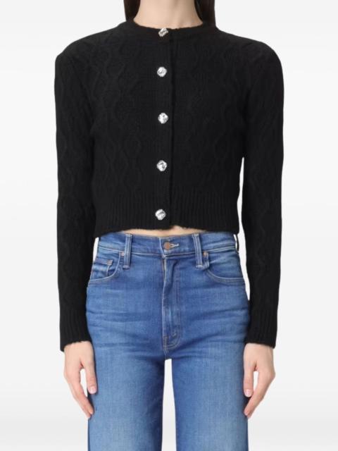 PINKO cable-knit embellished cardigan