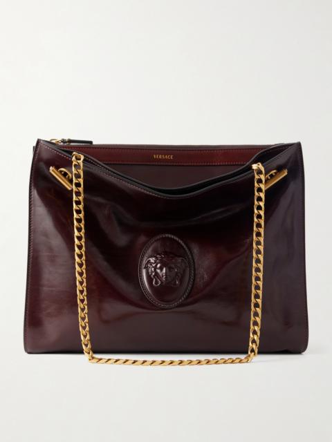 VERSACE Cabin Leather Shoulder Bag