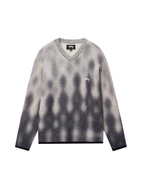 Stussy Gradient Dot Brushed Sweater 'Grey'