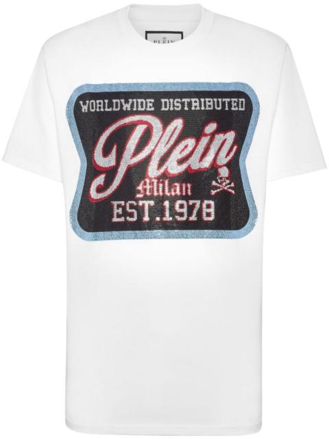 PHILIPP PLEIN logo-patch crew-neck T-shirt