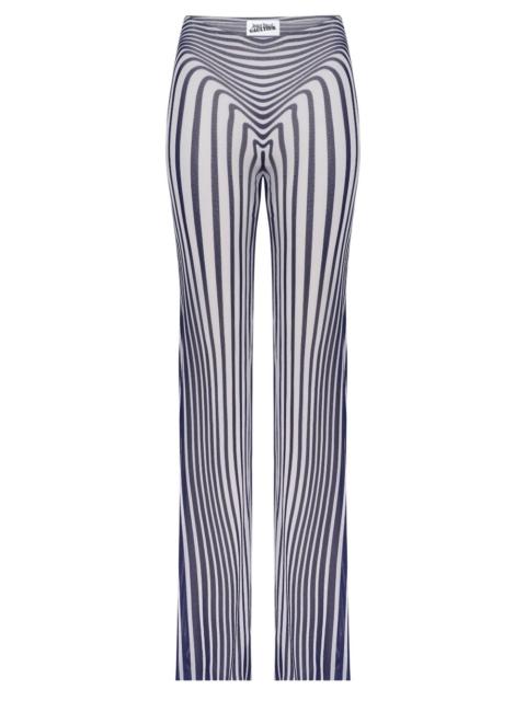 elasticated morphing-stripes trousers