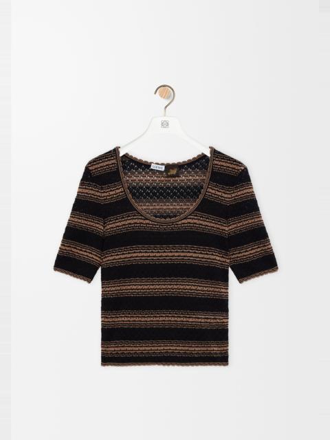 Loewe Short sleeve sweater in cotton blend