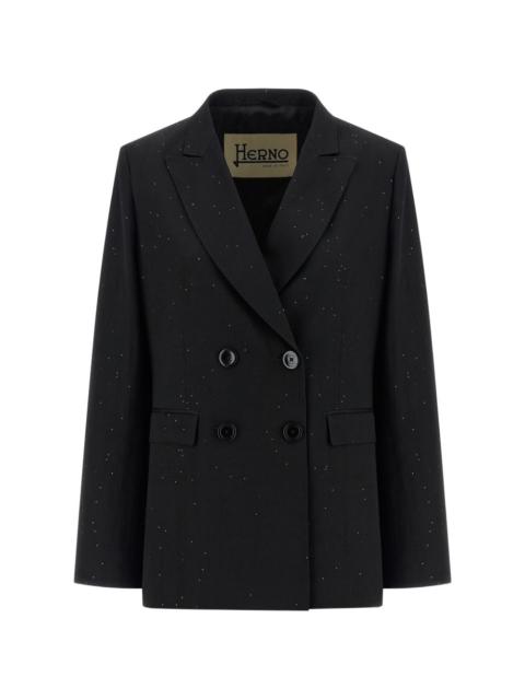 Herno sequin-appliqué double-breasted blazer