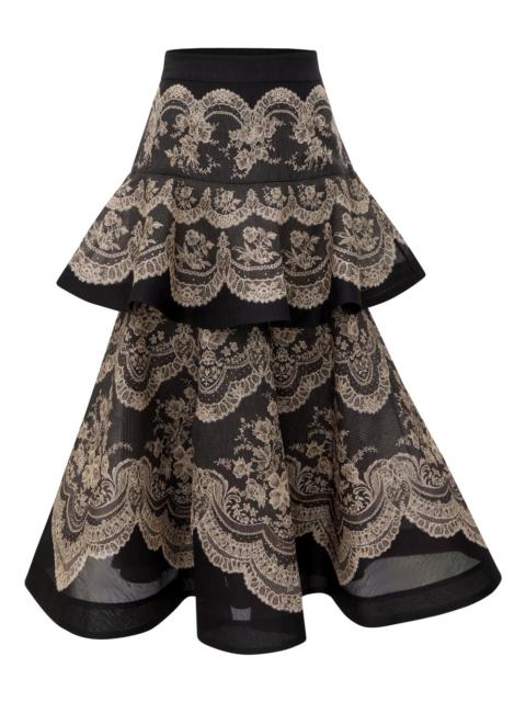 Zimmermann CLASH TIERED MIDI SKIRT