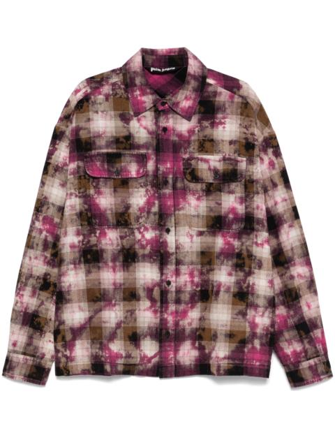 Palm Angels Curved-logo Check Shirt