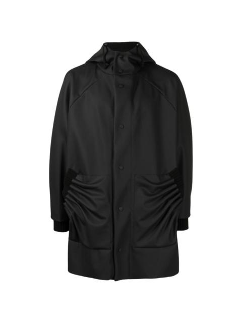 tube pleat rain jacket