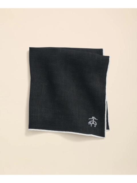 Brooks Brothers Linen Jacquard Pocket Square