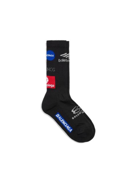 BALENCIAGA Men's Top League Socks in Black