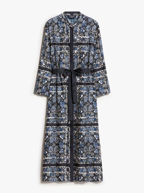 'S Max Mara ERNESTA Printed silk dress with belt