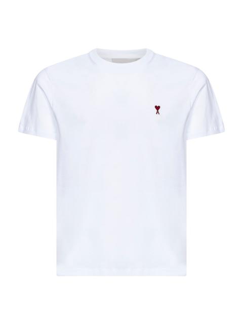 AMI Paris White cotton Ami de Cœur T-shirt