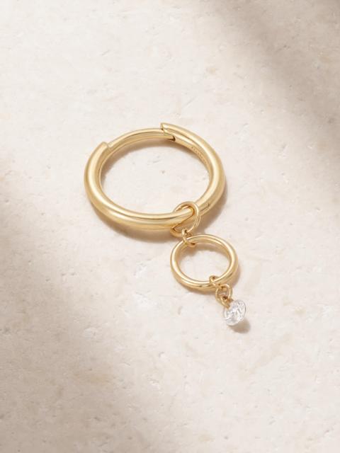 PERSÉE Circles 18-karat Gold Diamond Single Hoop Earring
