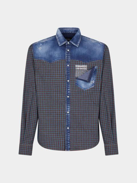 DSQUARED2 STREET MIXED FLANNEL SHIRT