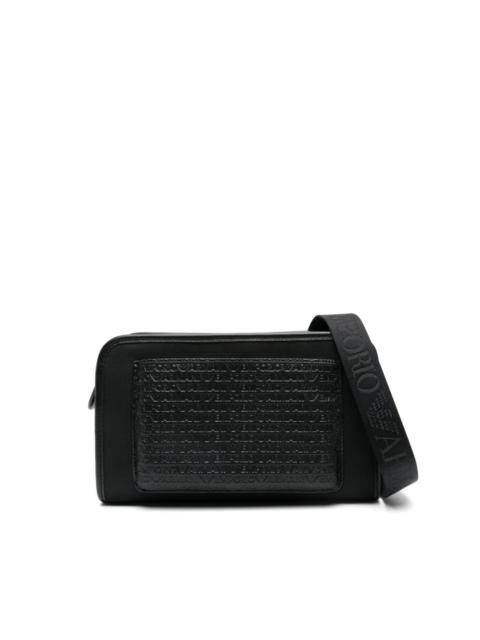 EMPORIO ARMANI logo-debossed shoulder bag