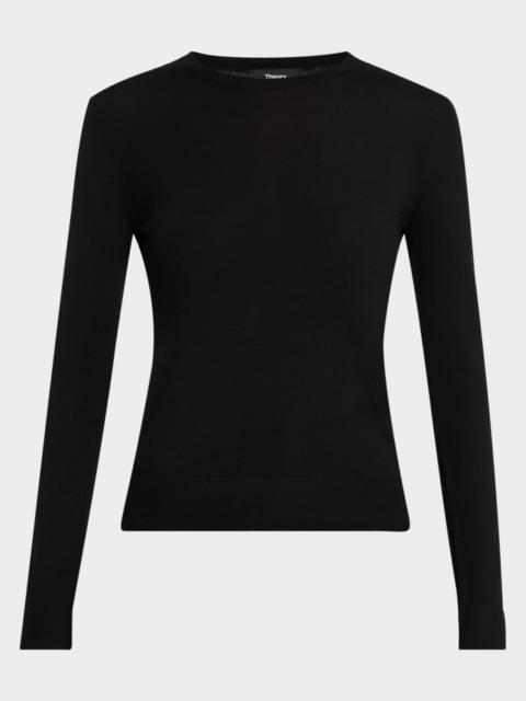 Theory Regal Merino Wool Knit Crewneck Top