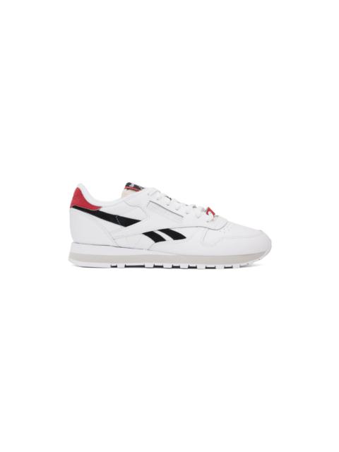 Reebok White & Black Classic Leather Sneakers