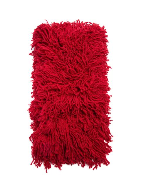 GABRIELA HEARST Hargreaves Knit Scarf in Scarlet Red Virgin Wool Cashmere Silk