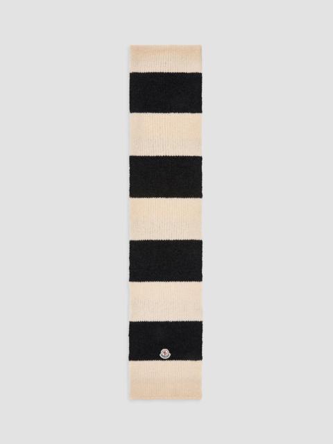 Moncler Men's Scarf in Wool Blend - Black Beige