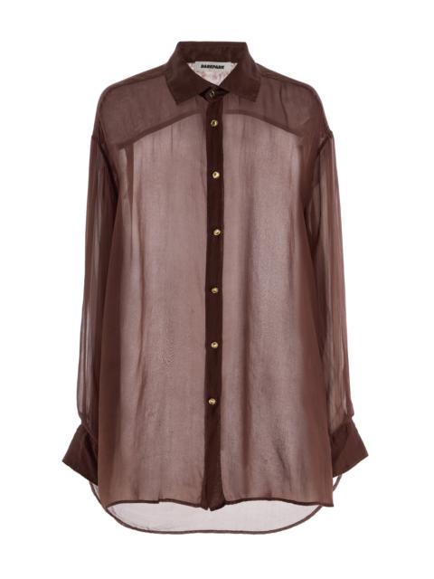 DARKPARK Keanu Silk-Organza Shirt brown