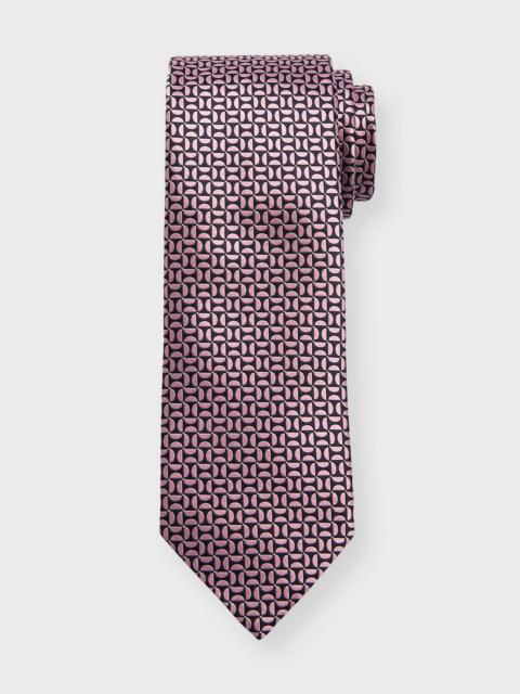 Men's Mulberry Silk Geometric Jacquard Tie