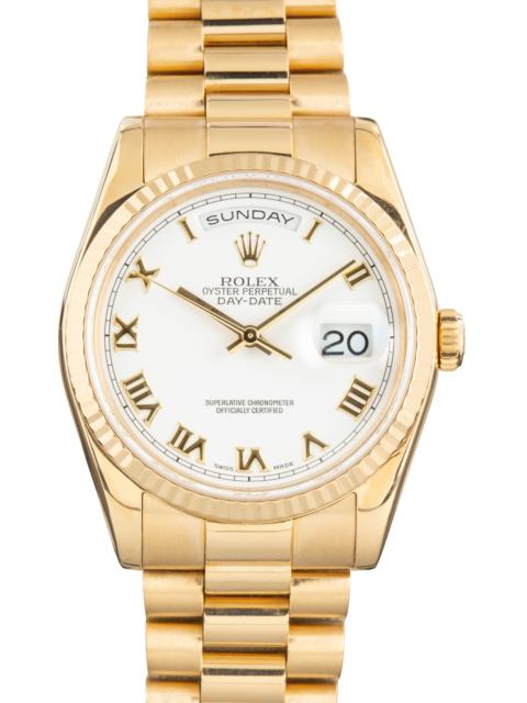 ROLEX Used Rolex Day-Date 36 Ref 118238 White Dial