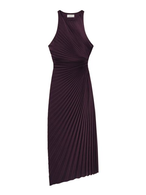 A.L.C. Reagan Satin Pleated Midi Dress