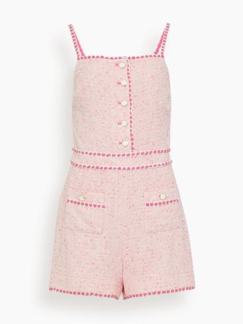 SIMKHAI Ginny Short Sleeve Romper in Berry Multi