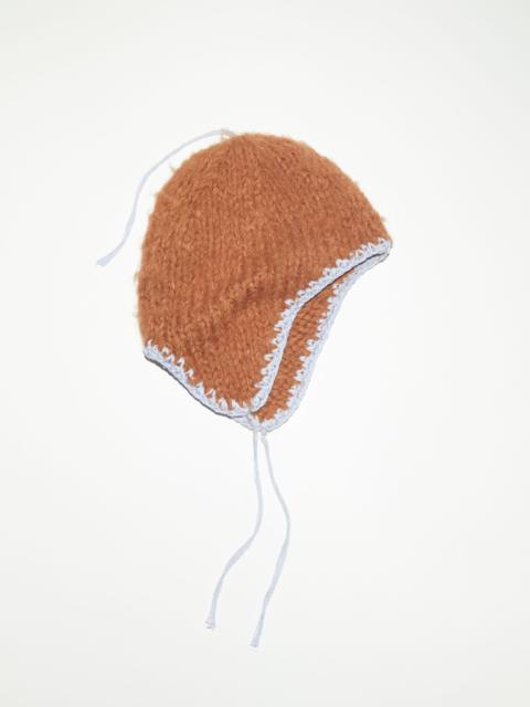 Hat with ear flaps - Ginger brown