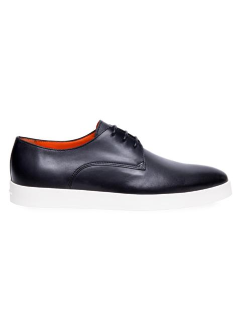 Santoni Men's Leather Lace-Up Oxfords - Grey