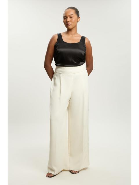 KAREN MILLEN Plus Size Satin Back Crepe Tailored Wide Leg Trouser
