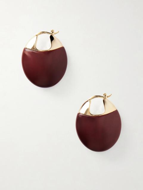 LIÉ STUDIO The Erin Gold-plated And Mookaite Hoop Earrings